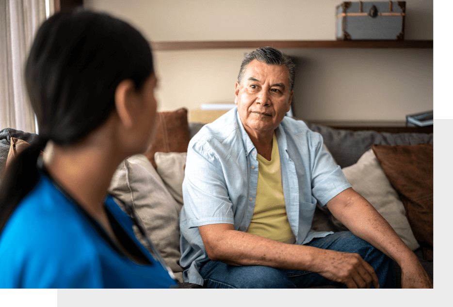 Frontotemporal dementia patient with caregiver